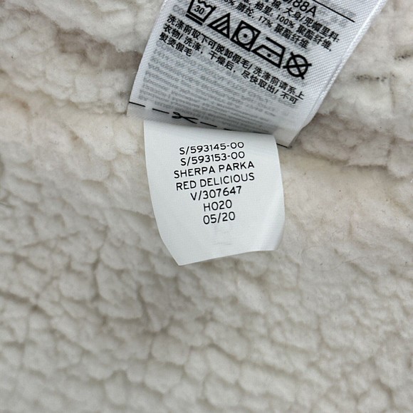 GAP Red Womens Size S Coat with Hood Inside Sherpa Line - Picture 9 of 12